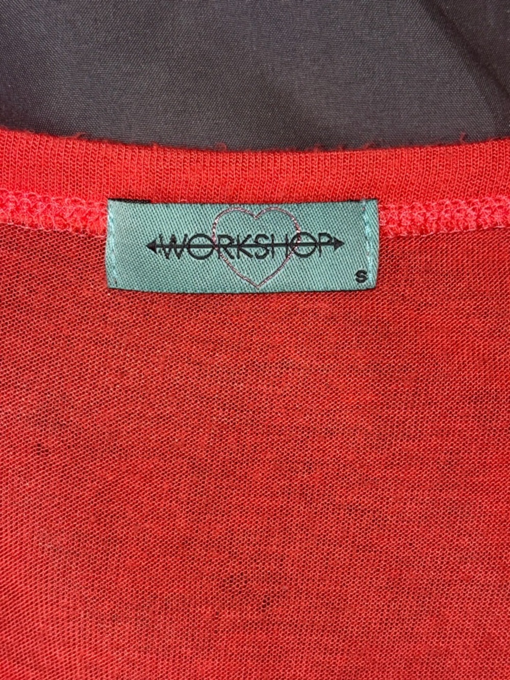 Workshop “Be You Tiful” Graphic Crop Top Size Small Neon Orange Rayon Blend - Picture 3 of 6